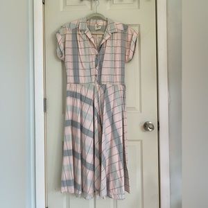 Vintage pink and gray dress